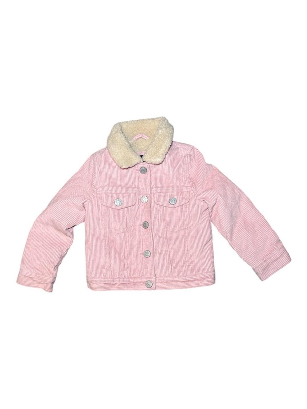 GAP Little Girl Pink Corduroy Sherpa Lined Jacket 4T 5T